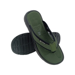 [CC878] ADDA TIME-01 OLIVE/BLACK MENS V-BELT SLIPPER