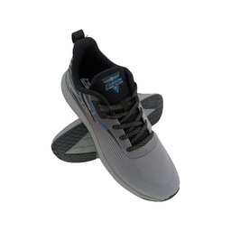 [SP1184] ABROS ASSG1583 L.GREY/BLACK MENS LACEUP SPORTS SHOE