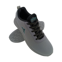 [SP1186] ABROS ASSG1542 L.GREY/BLACK MENS LACEUP SPORTS SHOE