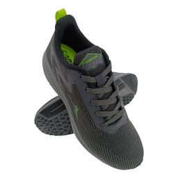 [SP1196] ABROS 1A D.GREY/P.GREEN MENS LACEUP SPORTS SHOE