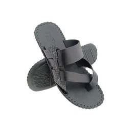 [C902] HITZ 2415 BLACK MENS LEATHER CHAPPAL