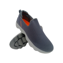 [SP1203] COLUMBUS ALPHA-WALK D.GREY/F.ORANGE MENS SLIPON SPORTS SHOE