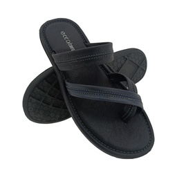 [C376] ECCO/COMFORT SPY-9 BLACK MENS CHAPPAL