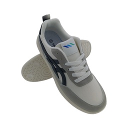 [Y205] SEA STAR 7137 WHITE/GREY MENS LACEUP SNEAKERS