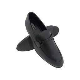[E1195] IDDI 13027 BLACK MENS POINT LOAFER
