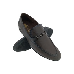 [B758] HITZ 6902 BROWN MENS LEATHER POINT LOAFER