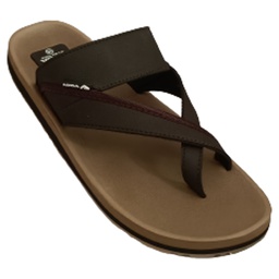 [C957] ADDA WOW AIR BEIGE/BROWN MEN'S SLIPPER