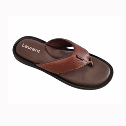 [CC235] LAURENT 6102 MEN'S CASUAL LETHER CHAPPAL BROWN