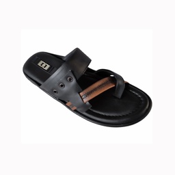 [CC316] IDDI MEN'S CASUAL CHAPPAL BLACK/TAN