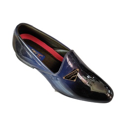 [E397] TRYIT MEN'S CASUAL MIRROR SHINE LOAFER  BLUE