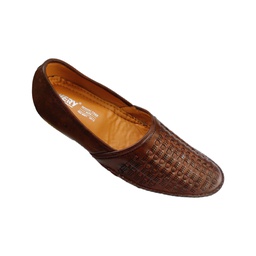 [E410] AVERY MEN'S CASUAL ETHNIC WEAR LOAFER BROWN