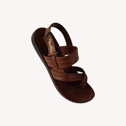 [S928] VKC MEN'S LETHER LOOK SANDAL BROWN