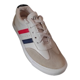 [Y124] SELFIE STICK-1 MEN'S CASUAL SNEAKERS WHITE/RED/BLUE