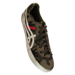 [Y126] FOOTZIEE MEN'S CASUAL SNEAKERS OLIVE/WHITE