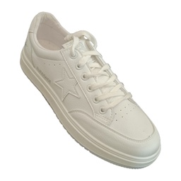 [Y142] LACE UP STAR5 MEN'S CASUAL SNEAKERS WHITE