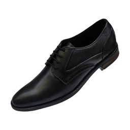 [L383] WOOD ACTIVE MEN'S LEATHER SHOE BLACK