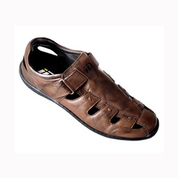 [S909] ID 4033 BROWN MEN'S CASUAL LETHER SANDAL