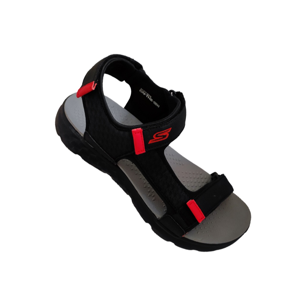 Red discount skechers sandals