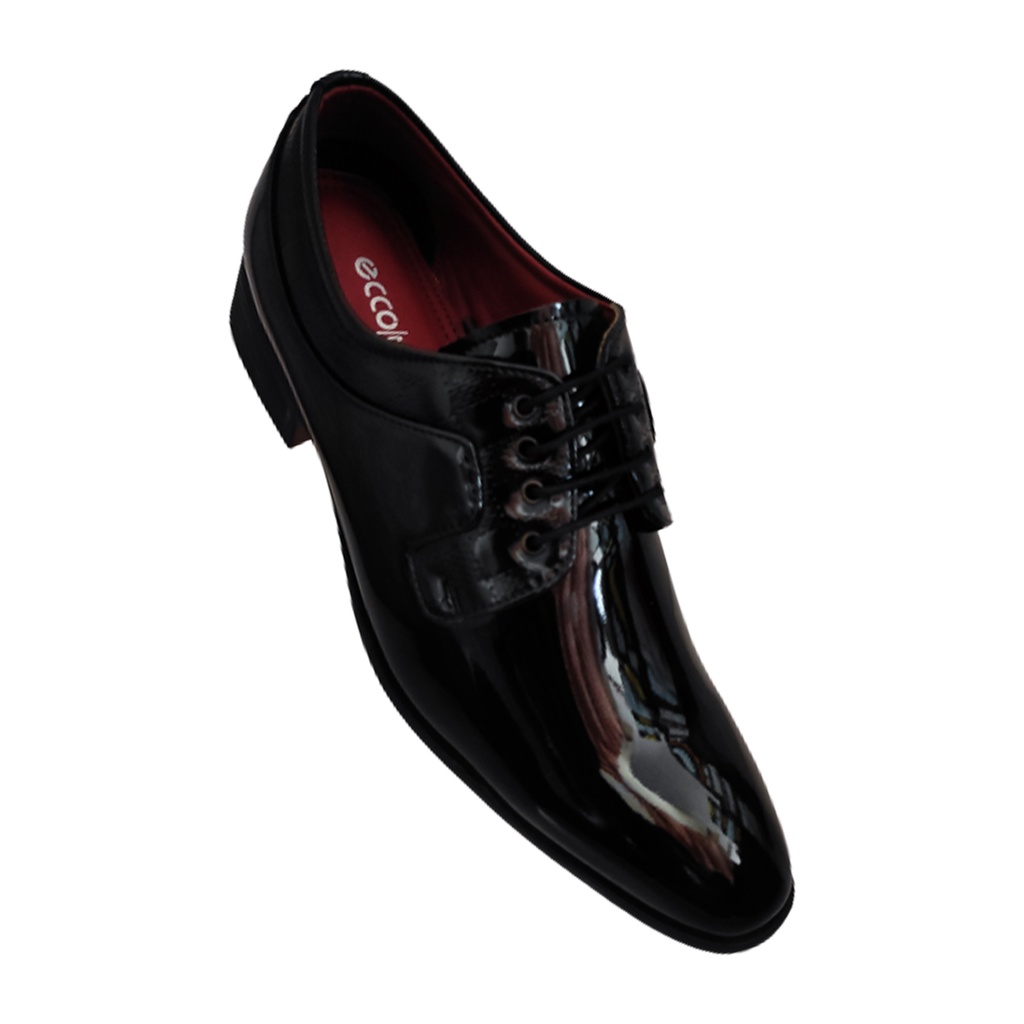 Ecco black 2024 patent shoes