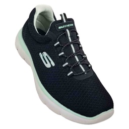 [SR078] SKECHERS 12980 BLUE/LIME WOMEN SPORT SHOE