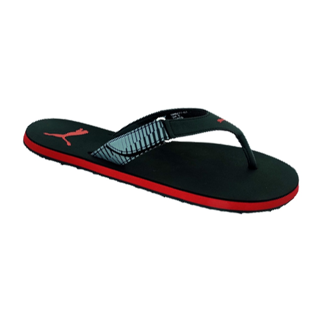 Puma red and black slippers on sale