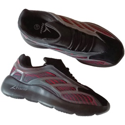 [SP024] TRACER STEADY 2304 BLACK/RED SPORT SHOE