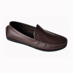 [B338] SHOEZAR MEN'S CASUAL LETHER LOAFER BROWN