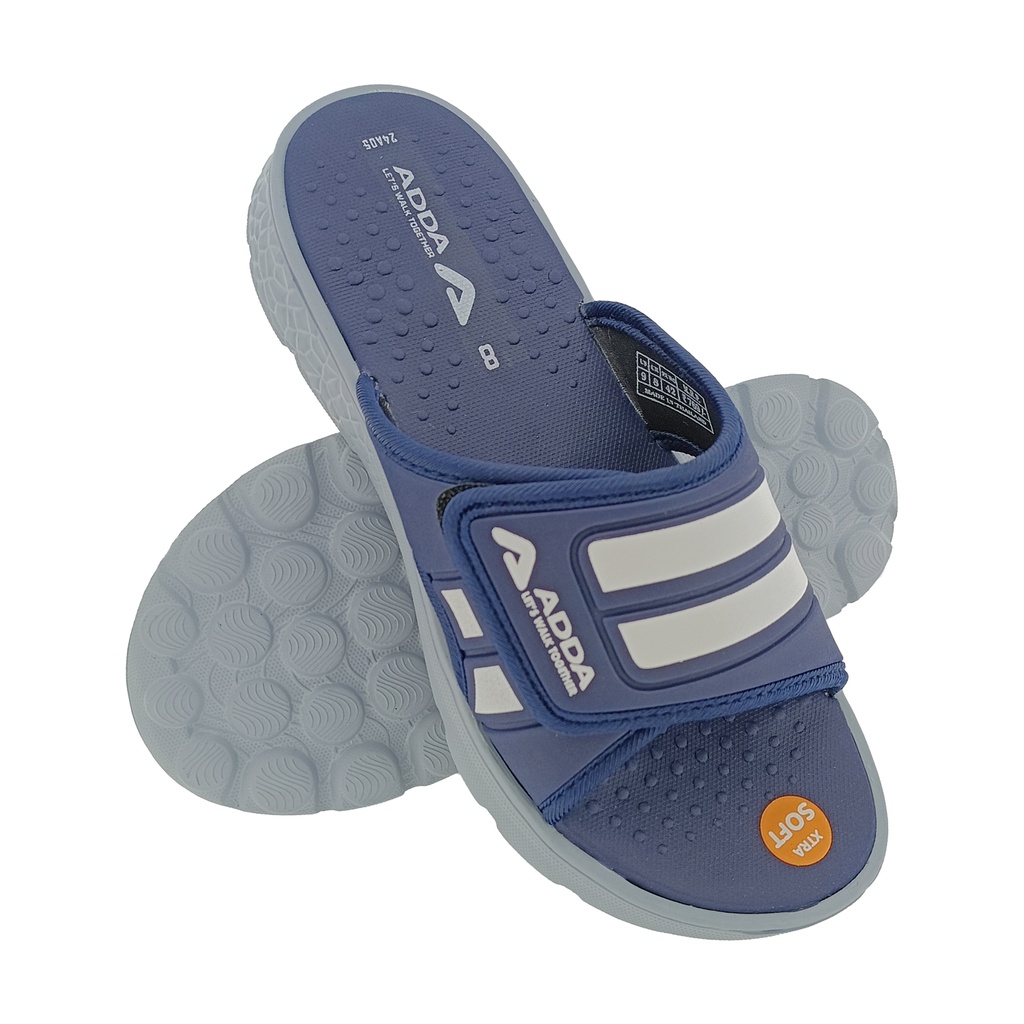 ADDA ICLOUD 004 NAVY GREY MEN S FLIP FLOP SLIPPER