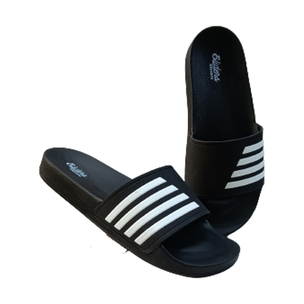 SLIDERS ADI BLACK MEN'S FLIP FLOP CHAPPAL