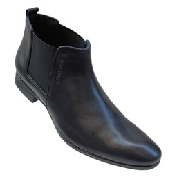 [B075] VALENTINO REFORM-85 BLACK MENS CASUAL LEATHER BOOTS