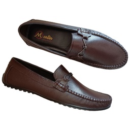 [B400] MARTIN MEN'S CASUAL LOAFER SHOE BROWN
