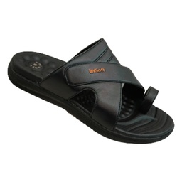 [C073] UNISOFT 458-10 BLACK MEN'S CHAPPAL