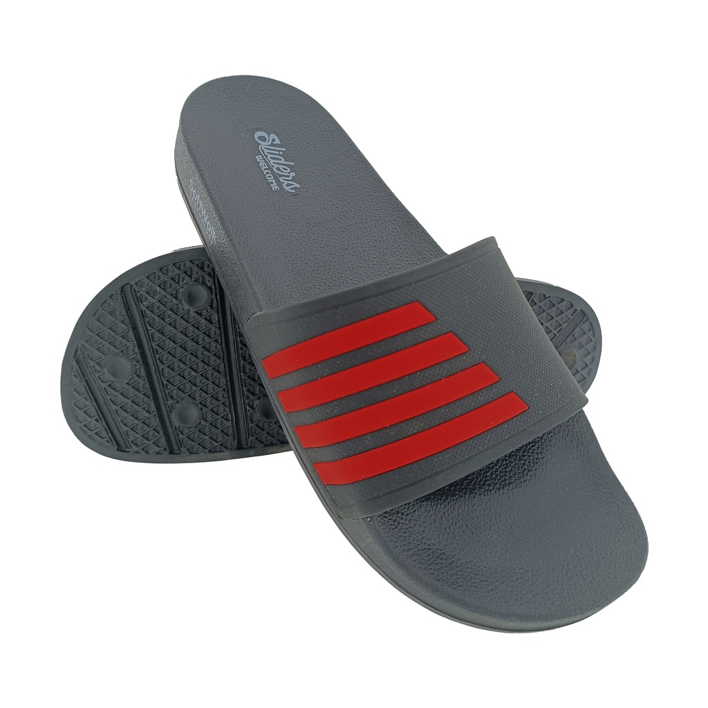 SLIDERS ADI BLACK RED MEN S FLIP FLOP SLIPPER Chakhdi