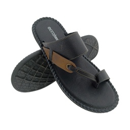 [C137] ECCO/COMFORT JAZ-7 BLACK MEN'S CHAPPAL