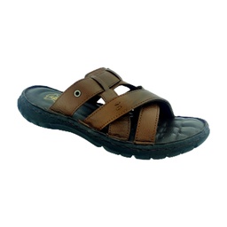 [C164] 13 REASONS LC-402 BROWN MEN'S LETHER CHAPPAL