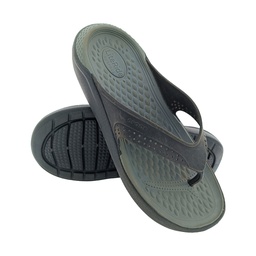 [CC550] CROCS LITERIDE FLIP BLACK/GREY MEN'S SLIPPER