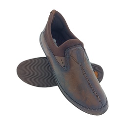 [B475] MACONNER FABRIC-12 BROWN MEN'S CASUAL SHOE