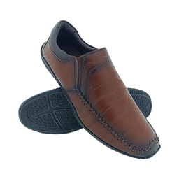 [B477] MACONNER MATHS-3 BROWN LETHER CASUAL SHOE