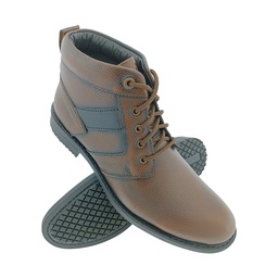 [B482] BIKERS CLUB 3617 BROWN MEN'S LETHER LONG SHOE