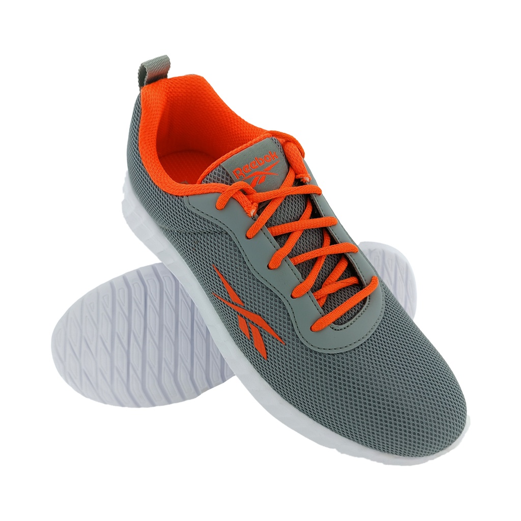 Reebok grey and store orange shoes