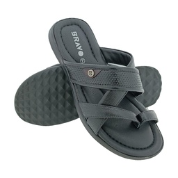 [C607] BRAVO BAMBI-01 BLACK MENS CHAPPAL