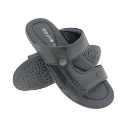 [C622] BRAVO R-08 BLACK MENS CASUAL CHAPPAL