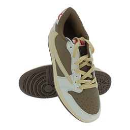 [Y164] MENS LACE UP  SNEAKER SHOES WHITE/BEIGE