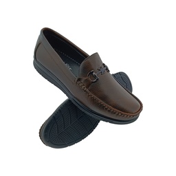 [E559`] REALFOX BROWN MENS BOADER LOAFER