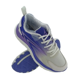 [X053] TRACER AESTHETE-L-2172 WHITE/LAVENDER KIDS LACEUP SPORTS SHOE