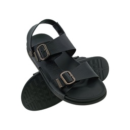 [S090] HITZ 6784 BLACK MENS LEATHER SANDAL
