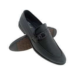 [E949] TRYIT 3686 BLACK MENS POINT LOAFER