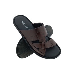 [C826] BRAVO MD-02 BROWN MENS LEATHER CHAPPAL