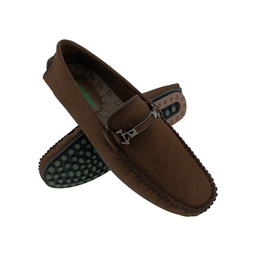 [E1028] ECCO/COMFORT J:02 BROWN MENS BOADER LOAFER