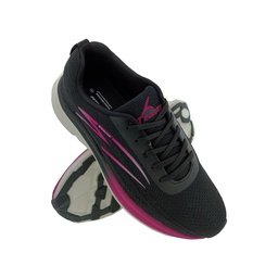 [X062] TRACER VERVE RUN-11 BLACK/PINK KIDS LACEUP SPORTS SHOE